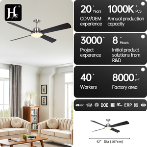 Ventilateur de plafond noir silencieux à intensité réglable par télécommande, 56 pouces, pour chambre à coucher, éclairage intérieur. - Product Image 5