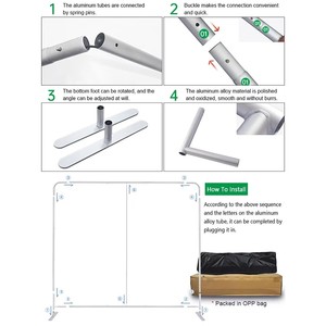 Expositor Publicitario Portátil en Forma <span class=keywords><strong>de</strong></span> W Personalizado, con Fondo <span class=keywords><strong>de</strong></span> Tela Tensada y Tubo EZ, Fácil <span class=keywords><strong>de</strong></span> Instalar - Product Image 5