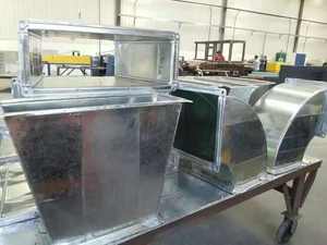 Raccords en T en forme de Y pour conduits rectangulaires, brides rectangulaires, coudes rectangulaires, cheminées extérieures, tuyaux d'échappement, divers diamètres - Product Image 6