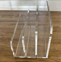 Organizador de Archivos de Acrílico Personalizado, Portátil, de 3-5 Compartimentos, para Suministros de Oficina, Caja de Almacenamiento de Cartas, Exhibidor para Clasificación de Oficina