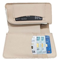 Dompet Kulit Asli Resin Pohon Alami Murni Warna Solid Tempat Kartu Multi-slot Kapasitas Besar Buatan Tangan