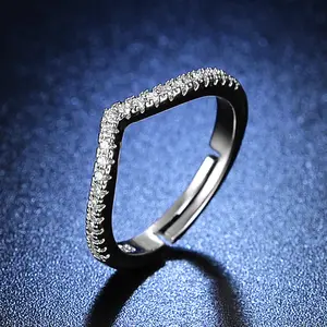 2024 moda regolabile Vintage diversi grandi anelli di zircone di diamante pieno di pietra di Mossan per il matrimonio