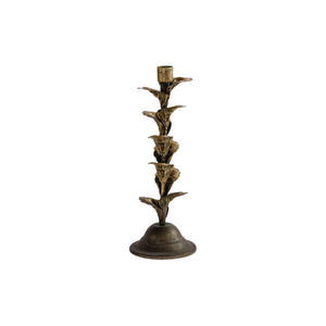 Candelabro de Hierro Forjado con Acabado Envejecido, Portavelas Decorativo de Metal para Entrada del Hogar, Decoración de Hotel - Product Image 1