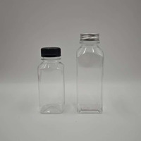 Vente en gros de bouteilles en PET transparentes avec bouchon à vis personnalisé avec logo, 120 ml, 250 ml, 500 ml, pour jus et boissons