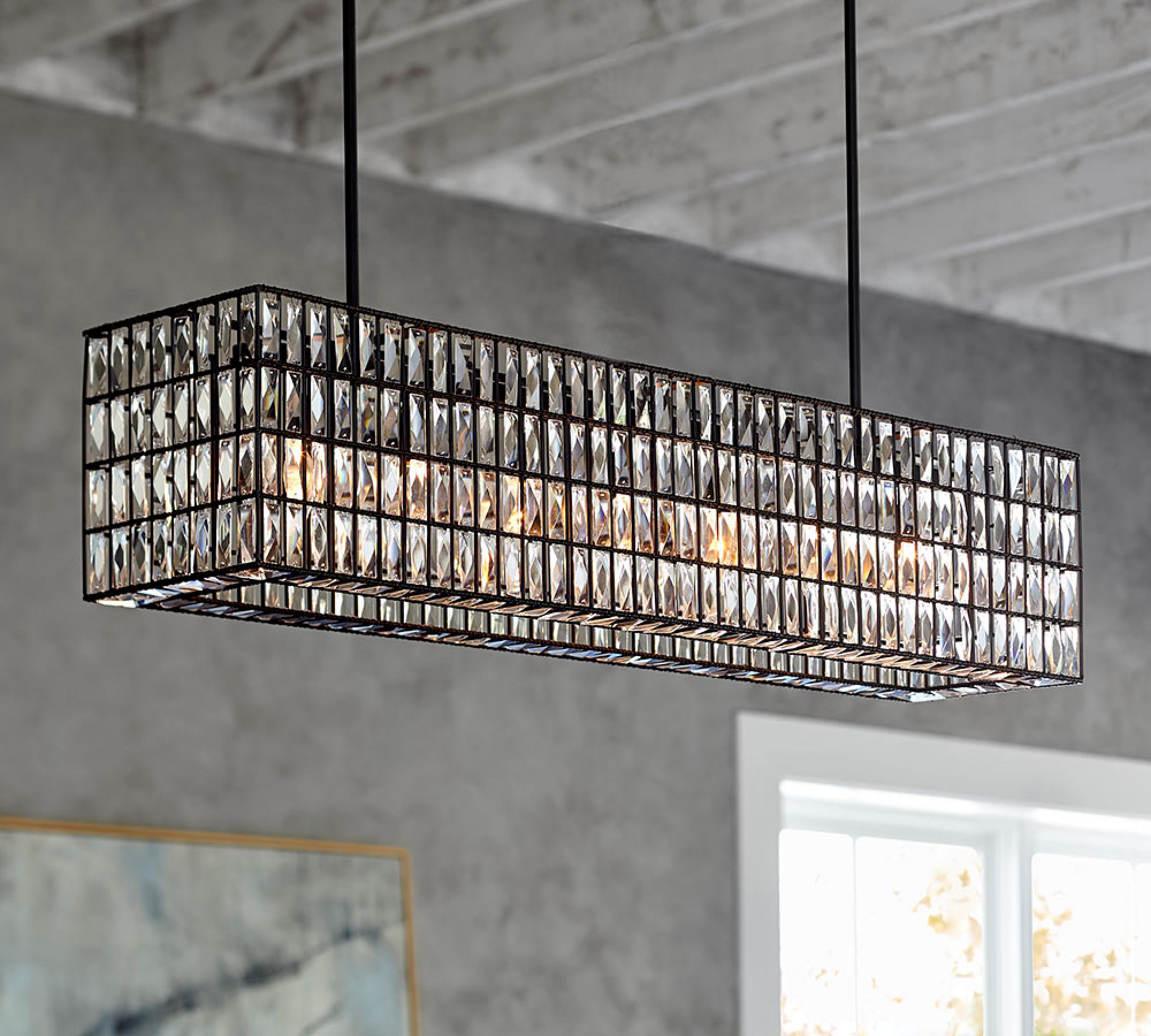 chandelier light luxury light iron recycled glass chandelier