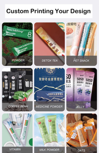 Mini Druppelzak Koffie Matcha Sachet Custom Aluminiumfolie Plastic Pak Thee Koffie Melkpoeder Sachet Verpakking - Product Image 6
