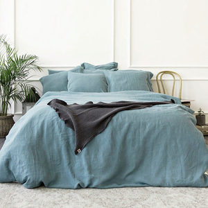 Set di biancheria da letto europei in lino solido preridotto lenzuolo da letto in lino puro 170gsm lenzuolo da letto lavato in pietra di lino - Product Image 4
