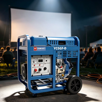 Générateur diesel Yuchai 5 kVA 5,5 kVA YC5GF-D à démarrage électrique, groupe électrogène diesel portable de type ouvert pour l'alimentation des zones éloignées