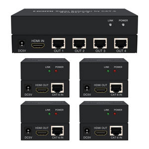 Tonli 60m用于扩展器1输入4个以太网输出用于分路器Cat5e/Cat6金属1080P无延迟 - Product Image 2