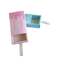 Boîte à crème glacée en forme de glace à l'eau, avec impression personnalisée, colorée, pour mariage, 1 pièce