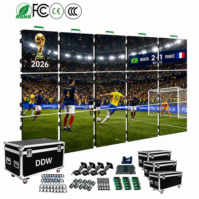 DDW Portable Outdoor 4K LED Video Wall P3.9 500x500mm Sports Events Live Football Broadcast Streaming Stage Panel Kit Display