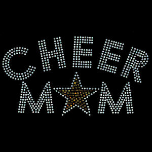 Transferência personalizada Baixo Mínimo Cheer Mom Iron-On Diamante Cheer Leading Rhinestone Transfer - Product Image 5