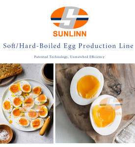 สายการผลิตปอกเปลือกไข่ต้มแข็งอัตโนมัติเต็มรูปแบบของซันลินน์ 30,000 ชิ้น/ชม. ปั๊มแบบลูกปืนสำหรับปอกเปลือกและคัดแยก ผลิตอาหารในสหรัฐอเมริกา - Product Image 2