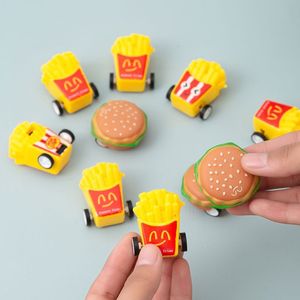 Coche de juguete de plástico con diseño de patatas fritas de dibujos animados, vehículo de juguete de hamburguesa, juguete para niños de 4 a 6 años, premio para guardería, juguete cápsula - Product Image 2