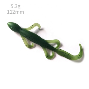 Leurre en caoutchouc OEM 11cm 5.3g, appât artificiel souple à queue bouclée pour la pêche - Product Image 1