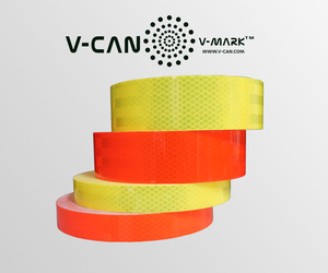 Ruban d'avertissement <span class=keywords><strong>rétro</strong></span> réfléchissant Microprisme pour véhicule utilitaire ruban adhésif <span class=keywords><strong>jaune</strong></span> chaux fluorescent marquage réfléchissant DOT - Product Image 2