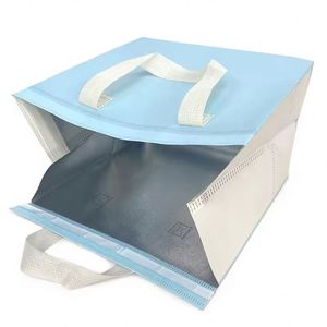 Laminated PP Non Woven Insulated Lunch Bag Custom Printed Waterproof Thermal Cooler Bag for Catering Services - Product Image 2