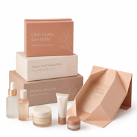 Boîte cadeau magnétique pliable de luxe avec logo personnalisé, boîte en papier rigide pliable, boîte vide pour cosmétiques, soins de la peau, parfums