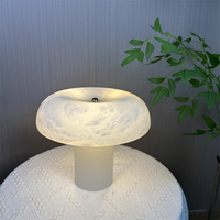 Lampe de table décorative en marbre de gypse naturel en forme de flocon de neige, style minimaliste et luxueux, pour hôtels, salons, chambres et villas