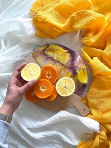 Logotipo personalizado Restaurante Elegante Tamaño grande Forma ovalada Bandeja de madera de olivo para servir - Product Image 2