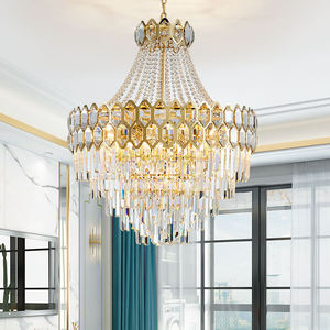 zealing lighting hotel <b>living</b> <b>room</b> modern pendant <b>lights</b> luxury k9 crystal chandelier <b>for</b> villas - Product Image 1