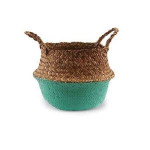 Modern Style Handwoven Natural Seagrass <b>Basket</b> With Handles For Living Room Storage Wholesale Direct Factory Exporter - Product Image 5