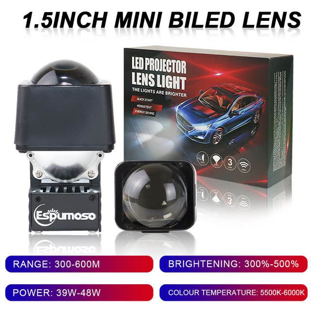 Lelanpu Car Parts 1.5inch Led Headlight Len K119 Fog Lights 40W P68 Waterproof Car Headlight for Universal Car