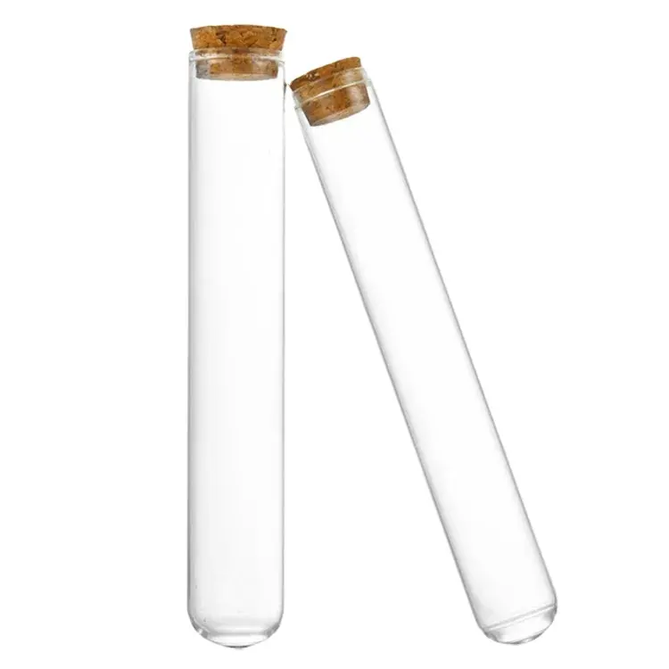 Lab Use ou Decoração Clear Plastic Test Tubes com Rolhas