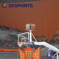 Tableau de score de basket-ball 2 en 1 et écran d'affichage du chronomètre de 24 secondes - Panneau de pointage sportif LED intérieur/extérieur