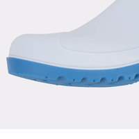 Les abattoirs utilisent des bottes de pluie à semelle bleue bottes de pluie en PVC à tige blanche bottes de pluie étanches à l'eau