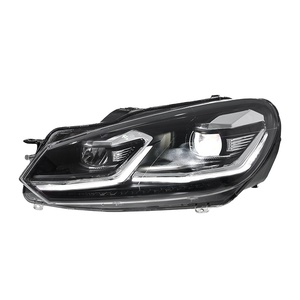Para Golf 6 (09-12) - Modificación de Conjunto de Faros Delanteros con Luz Diurna LED de 12V y Señal de Giro Dinámica - Lentes LED de 12V para Faros Delanteros - Product Image 5