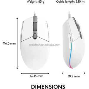 Souris de jeu filaire <span class=keywords><strong>G203</strong></span> Lightsync <span class=keywords><strong>RGB</strong></span>, capteur optique, 8000 DPI, souris d'ordinateur - Product Image 5