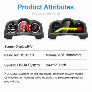 หน้าจอแสดงผล Navihua รุ่นใหม่ ขนาด 12.3 นิ้ว สำหรับ Toyota Hilux Fortuner ปี 2005-2015 จอ LCD แสดงผลบนแผงหน้าปัดรถยนต์ ชุดหน้าปัดดิจิตอล - Product Image 3