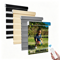 Persianas Enrollables Motorizadas con Protección UV, Tela Térmica, Diseño Personalizado, Persianas Eléctricas Inteligentes para Ventanas Interiores del Hogar
