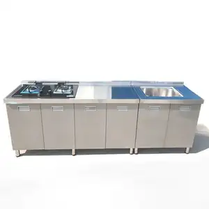 Lemari Dapur Modular Aluminium/Stainless Steel Desain Kabinet Dapur Modern Lemari