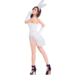 Coniglietto <span class=keywords><strong>bianco</strong></span> coniglietto <span class=keywords><strong>bianco</strong></span> Cosplay orecchio di <span class=keywords><strong>coniglio</strong></span> festa di carnevale Sexy <span class=keywords><strong>bianco</strong></span> <span class=keywords><strong>Costume</strong></span> da donna - Product Image 2