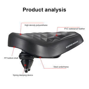 KEREACHY-<span class=keywords><strong>Selle</strong></span> <span class=keywords><strong>de</strong></span> vélo à double choc en mousse, coussin <span class=keywords><strong>de</strong></span> siège <span class=keywords><strong>de</strong></span> vélo confortable et Offre Spéciale pour hommes et femmes, <span class=keywords><strong>selle</strong></span> large marron imperméable - Product Image 3