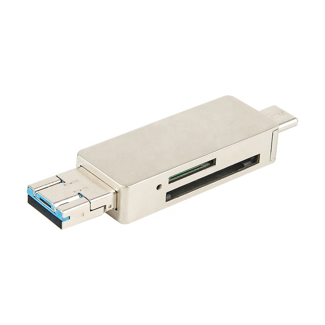 3 in 1 USB 2.0 Micro USB OTG Type C SD TF Card Reader