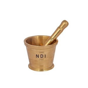 Design moderne Fait à la main Décoratif Aluminium Métal Épices Gingembre Ail Broyé Aluminium Métal Bronze antique Finition Pilon - Product Image 2