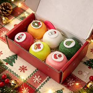 Persidra - Set de Regalo de 6 Bombas de Baño Navideñas Esféricas con Juguetes en el Interior - Product Image 4
