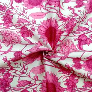 2025 motif de tournesol rose personnalisé <span class=keywords><strong>tissu</strong></span> 100% coton de haute qualité pour vêtements - Product Image 4