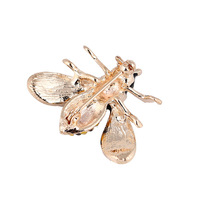 Broche Abeille en Alliage avec Strass, Émail Coulé, Style Européen et Américain, Épingle Insecte, Boucle de Col, Cadeau de Mariage, Plaqué Rhodium, pour Enfants