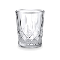 Verre à whisky conique 60 ml en verre taillé, motif à facettes diamantées, bord lisse, verre épais transparent pour la dégustation de spiritueux