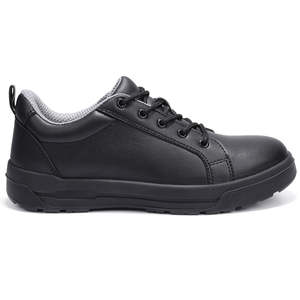 JIANKUN unisexe coupe basse noir travail chaussures de sécurité respirant Air Mesh étanche en cuir véritable Anti-Smash acier orteil Anti-crevaison - Product Image 2