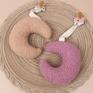 Attache-<span class=keywords><strong>tétine</strong></span> en polaire Teddy INS pour bébé, collection Automne/Hiver, jouet en peluche pour nourrisson, accessoire photo en polyester uni - Product Image 3