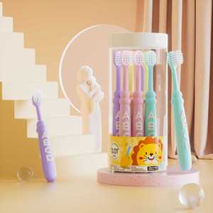 Cepillo de dientes para niños de 5 a 12 años, colores extra suaves tipo caramelo, manual para niños y niñas con cubierta protectora, paquete de 10 - Product Image 3