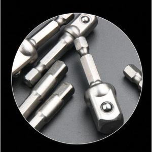 Hexagonal Handle To Square Electric Wrench Adapter 6.35 To 1/4 3/8 1/2 Conversion Connecting Rod Ball Bearing - Product Image 1