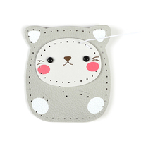 2023 vente chaude à la main artisanat Kit cadeaux jouets éducatifs bricolage KIT cuir couture Animal chat et poisson porte-clés