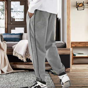 Pantalones deportivos de forro polar para hombre, talla grande, corte recto, casuales, de cintura media, ligeros, con logotipo personalizado, al por mayor. - Product Image 3