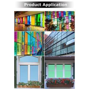 Film en verre dichroïque pour immeubles de bureaux - Autocollant, anti-UV, isolation thermique, anti-explosion, décoration décorative - Product Image 4